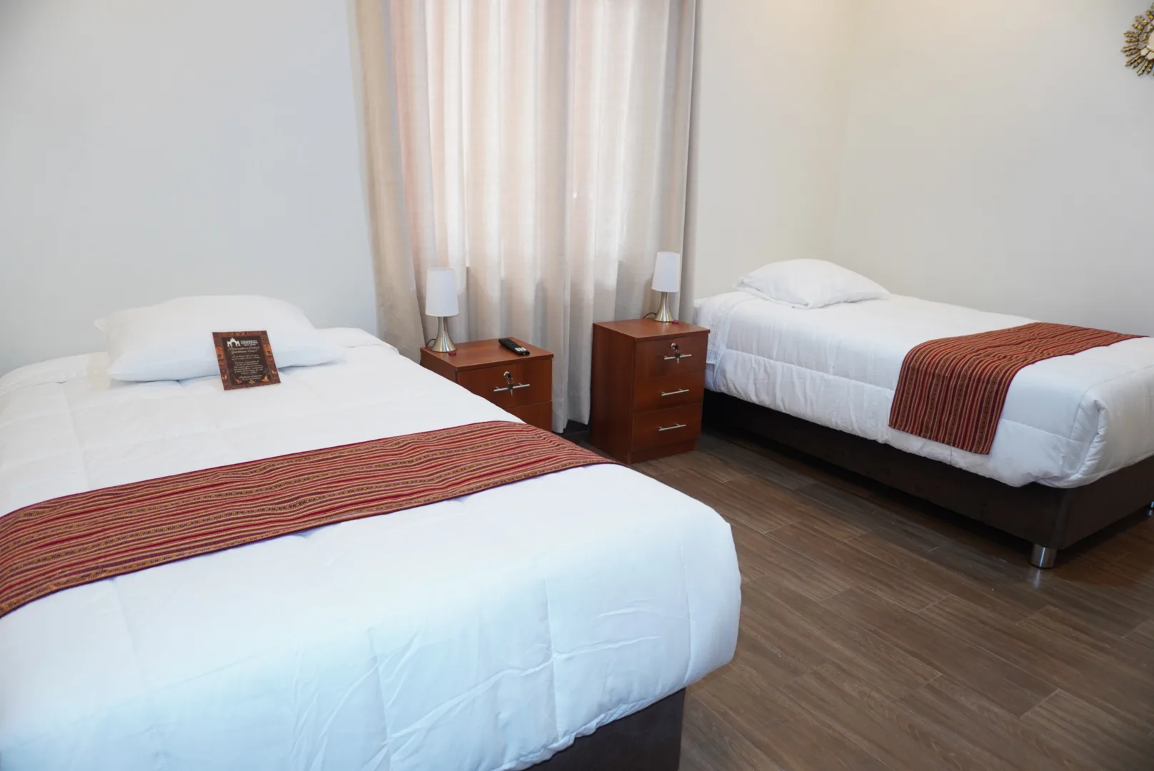 Room with two beds