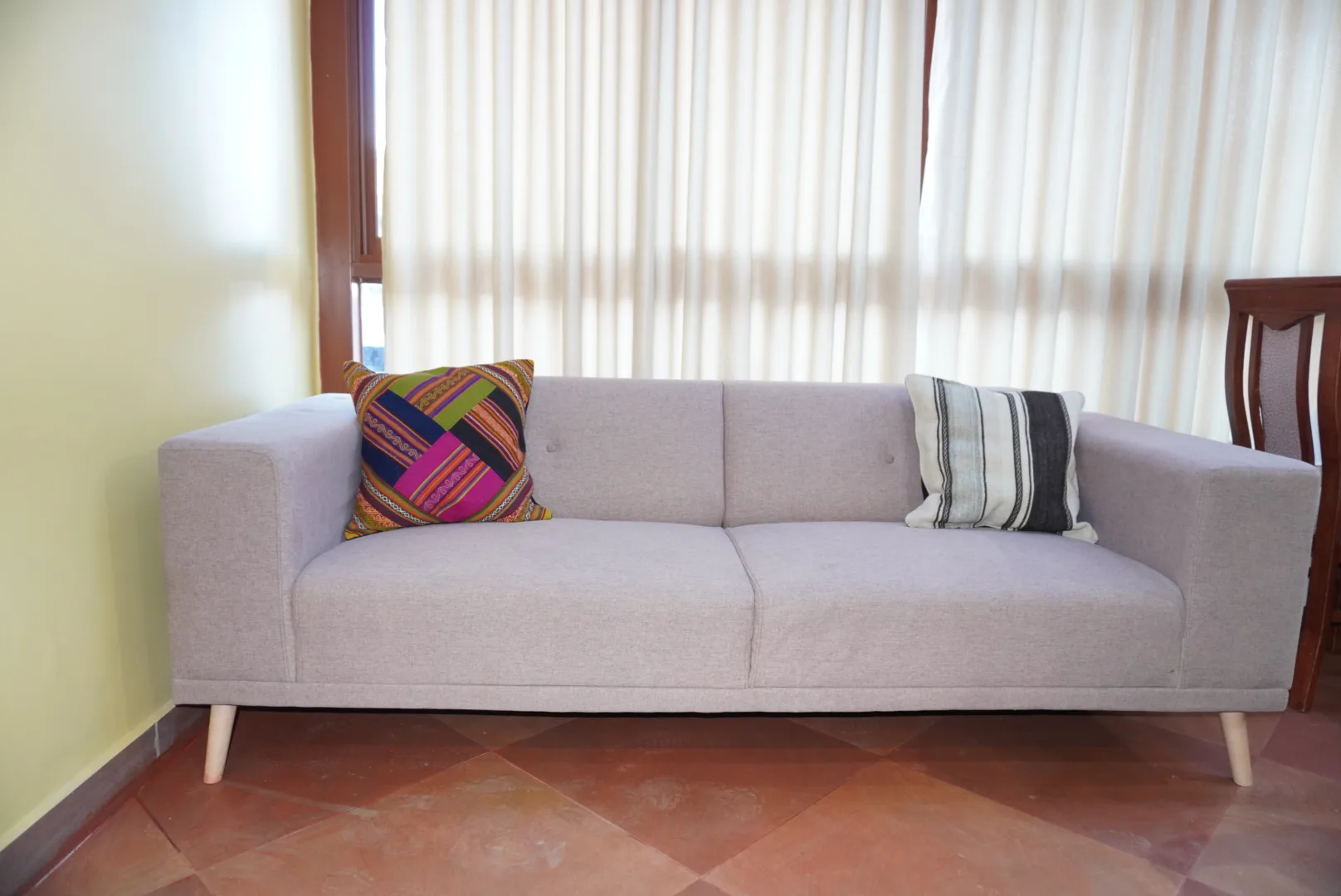 Sofa by the window in the lounge